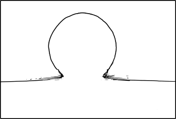 supersonic omnidirectional jets (of water) shoot out from the base of the droplet in all directions